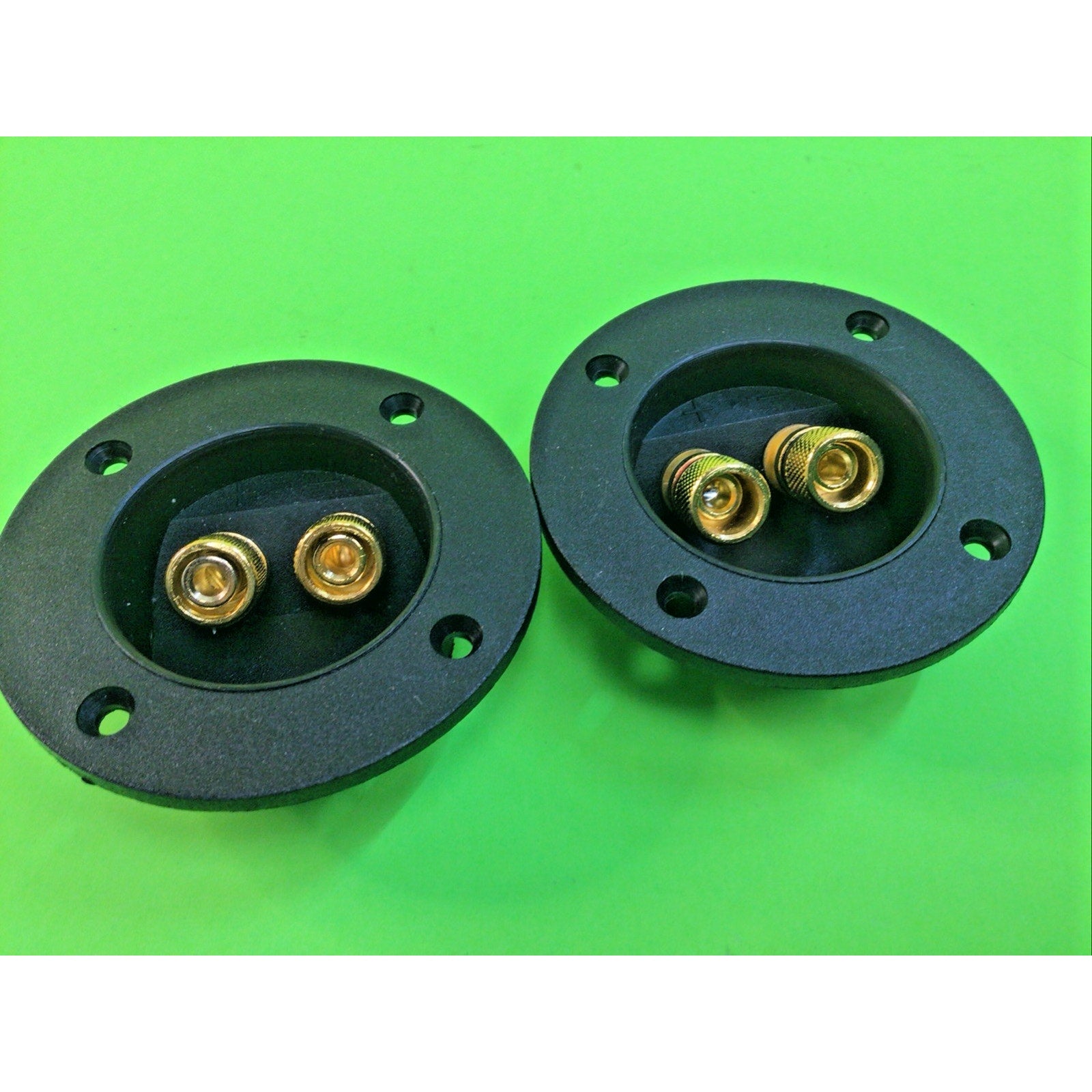 2-Way Speaker Box Terminal Cup 2.2 Inch Square Stereo Screw Connectors 2-Pack
