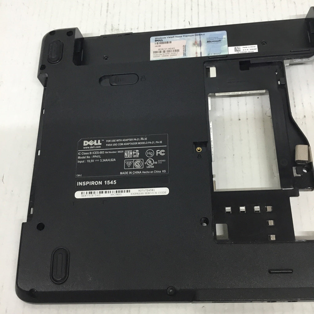 Dell Inspiron 1545 Laptop Bottom Case / Base Enclosure CN-0U499F