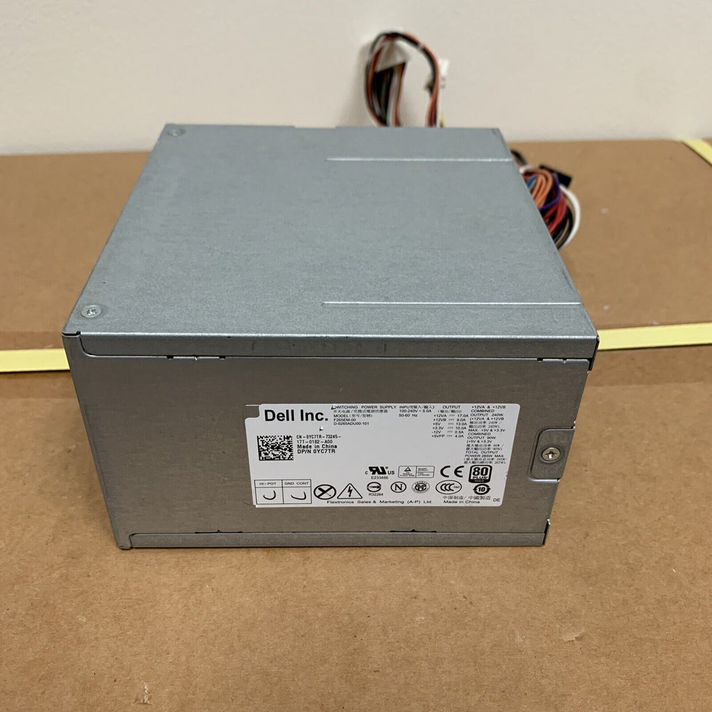 Dell Optiplex 390 790 990 3010 Computer Power Supply 265W YC7TR F265EM-00