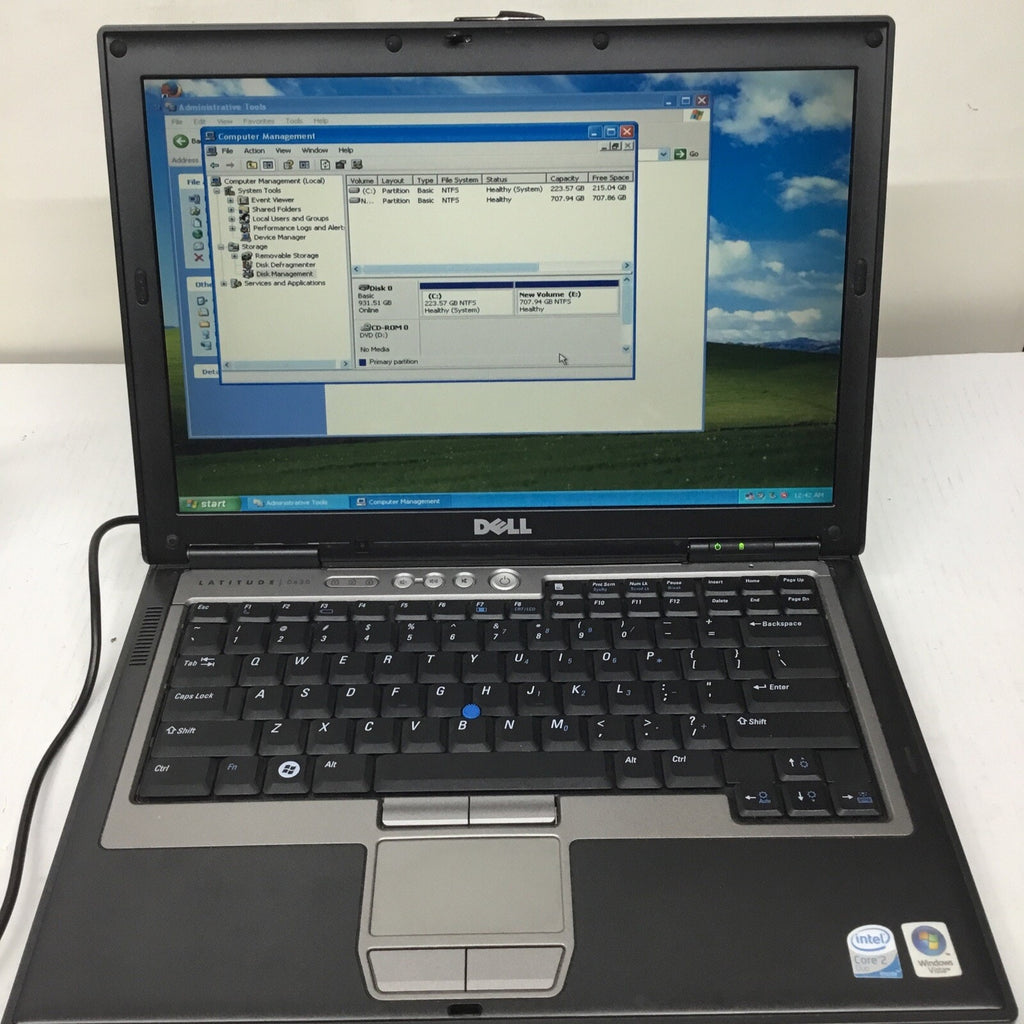 Dell Latitude D630 14" Laptop Intel Core 2 Duo 2GB RAM 1TB WinXP *READ*