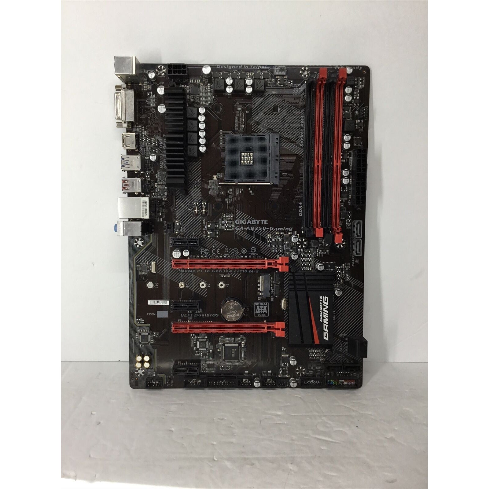 FOR PARTS - GIGABYTE GA-AB350-Gaming AMD AM4 Motherboard - FOR PARTS