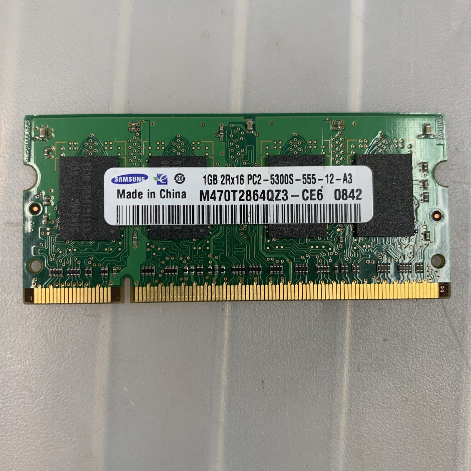 Samsung 1 GB SO-DIMM 667 MHz DDR2 SDRAM Memory (M470T2864QZ3-CE6) #B0
