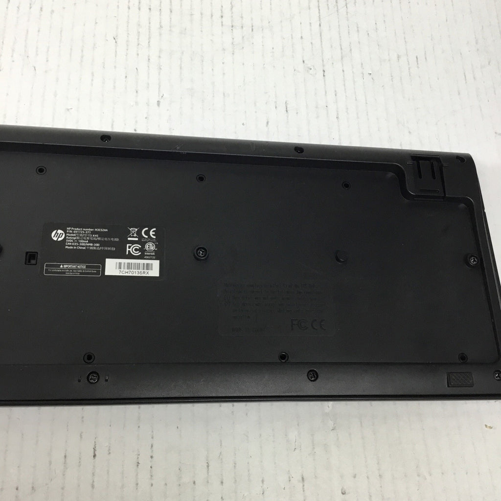 HP Black USB Wired Keyboard K45 691725-371 H3C52AA