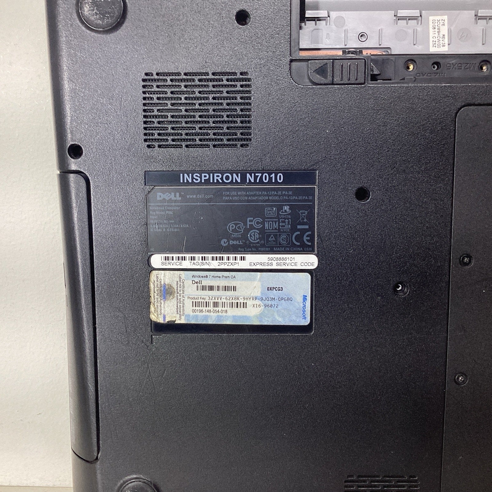 Dell Inspiron N7010 i5-M460 2.53GHz 4GB RAM 500GB HDD - For Parts