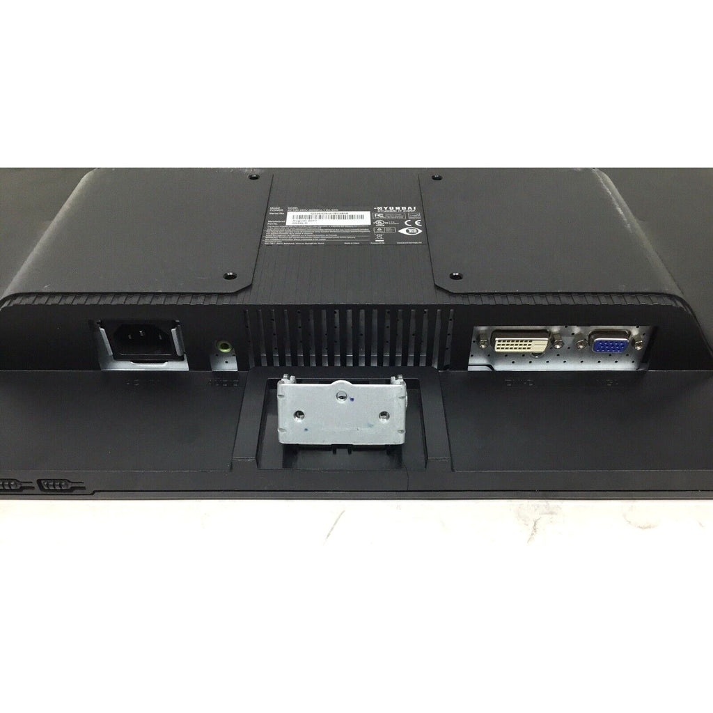 Lot 2x Hyundai Q226L 22" 1080p LED Monitors VGA DVI-D Black No Stand