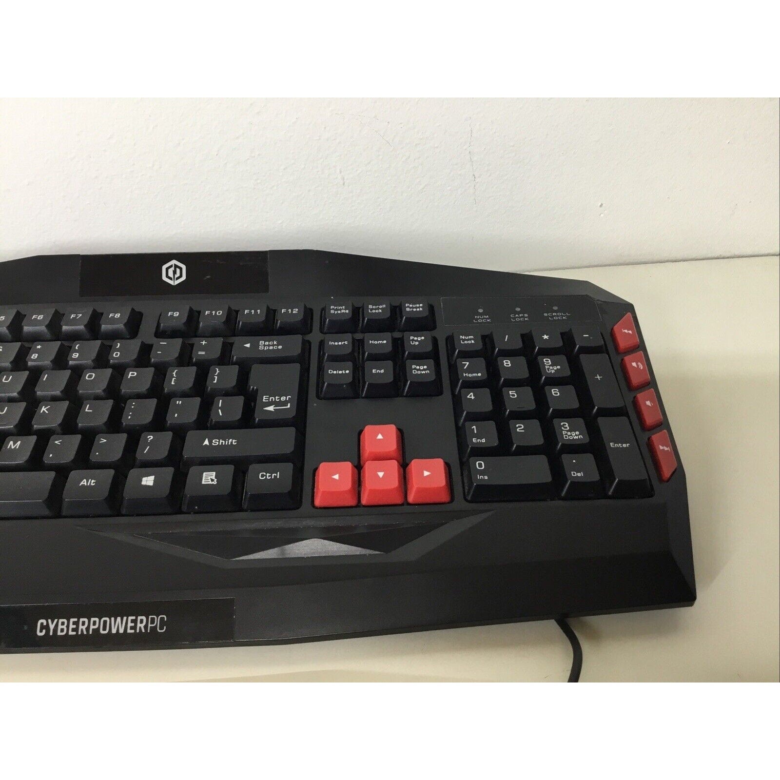 Lot of 2 - Cyberpower PC Gaming Keyboard Multimedia Gaming Wired USB Keyboard