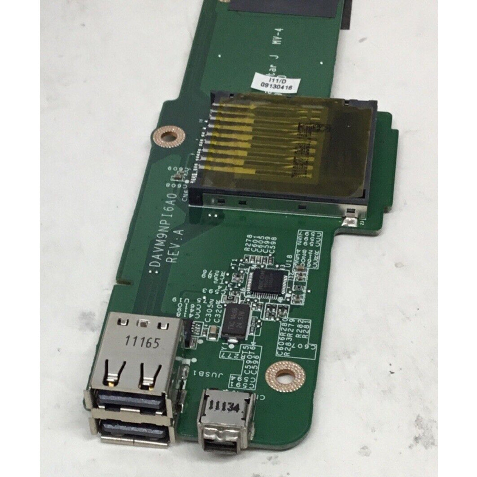 MR76X DAVM9NPI6A0 OEM DELL USB SD CARD READER BOARD VOSTRO 1015 PP37L SERIES