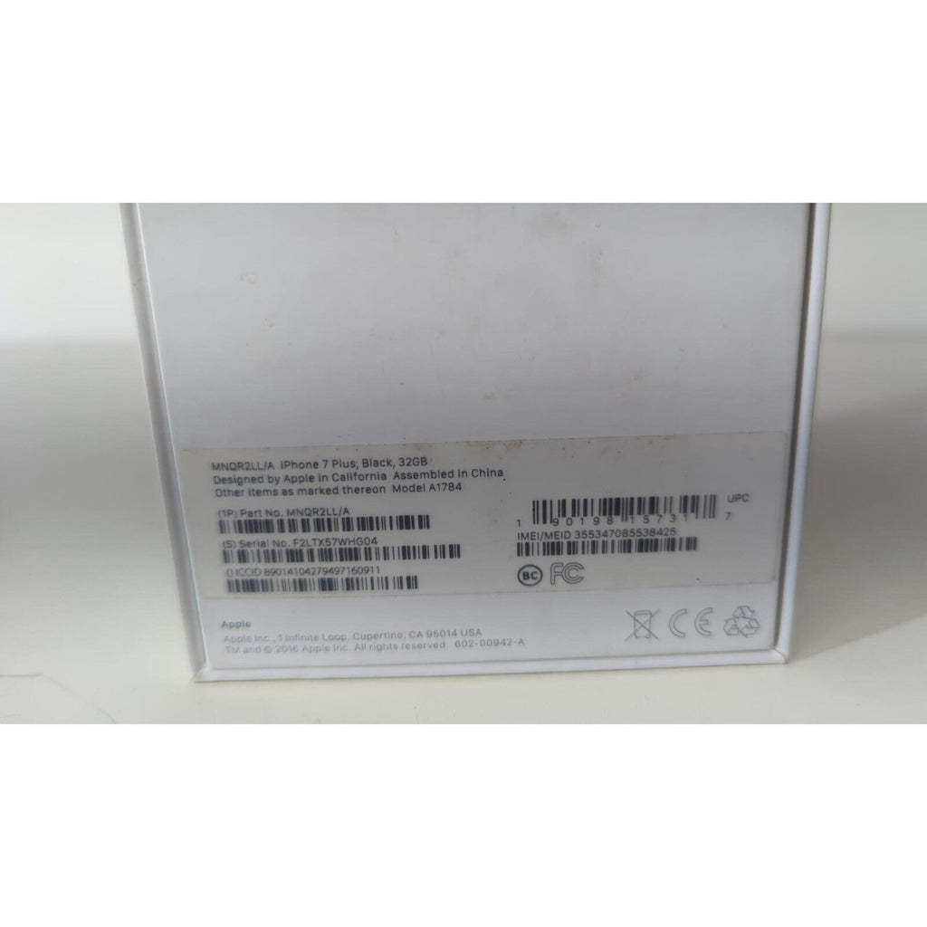 BOX ONLY - Apple iPhone 7 Plus, Black, 32GB