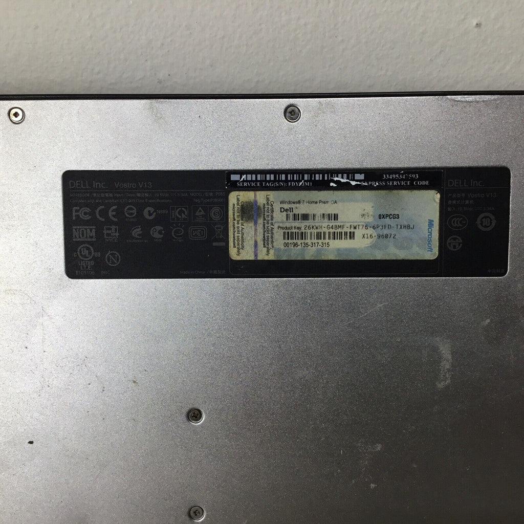 Dell Vostro V13 13.3"Laptop Genuine Intel U7300 1.30GHz 2GB RAM - For Parts