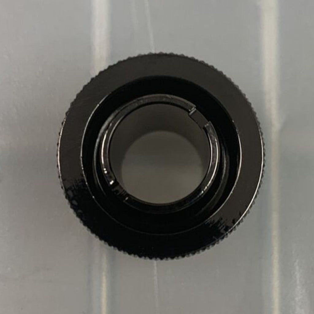 XSPC 7/16" x 5/8" Compression Fitting V2, Black Chrome Finish, G1/4" Threads