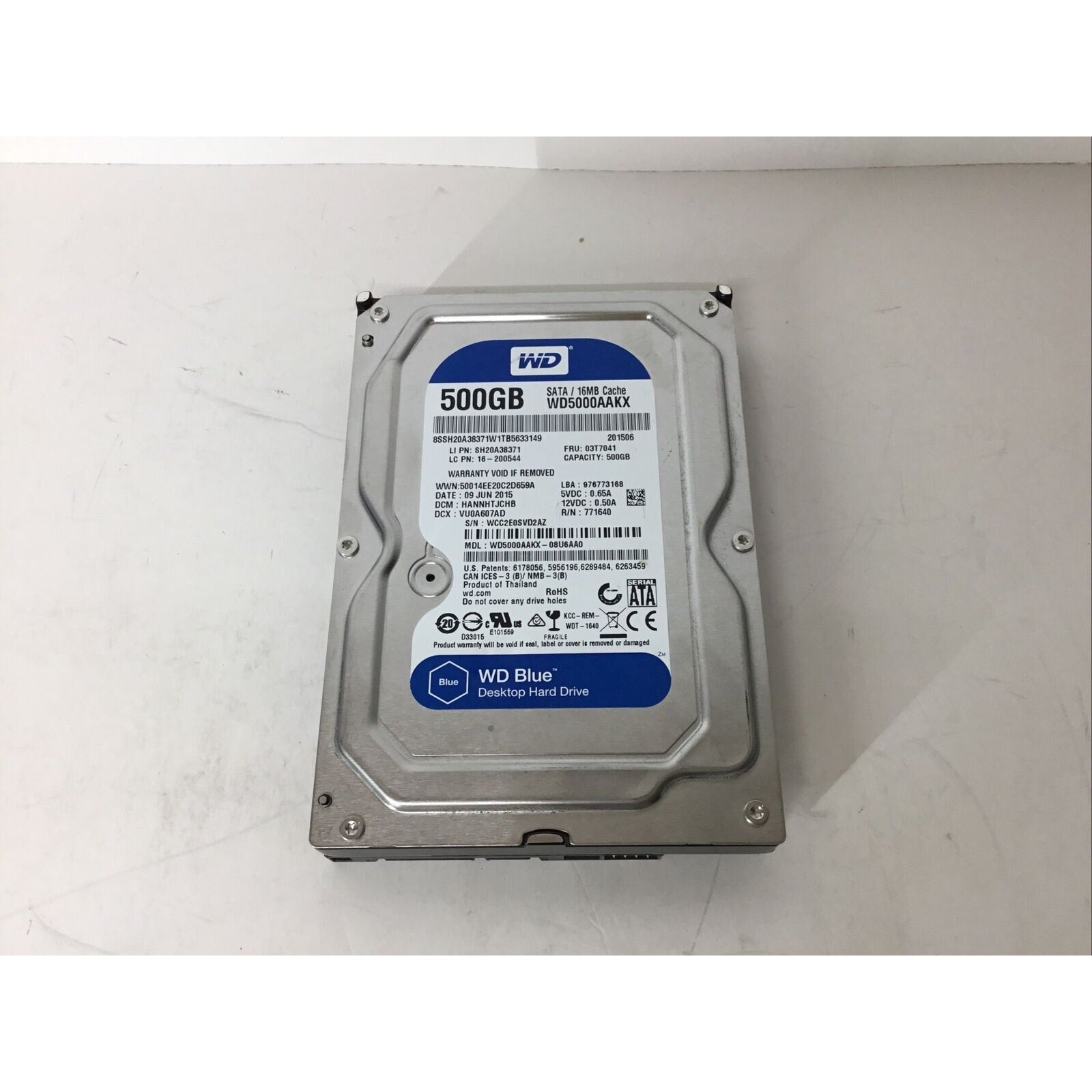 Western Digital 500GB WD5000AAKX 7200 RPM SATA 3.5" HDD Hard Disk Drive