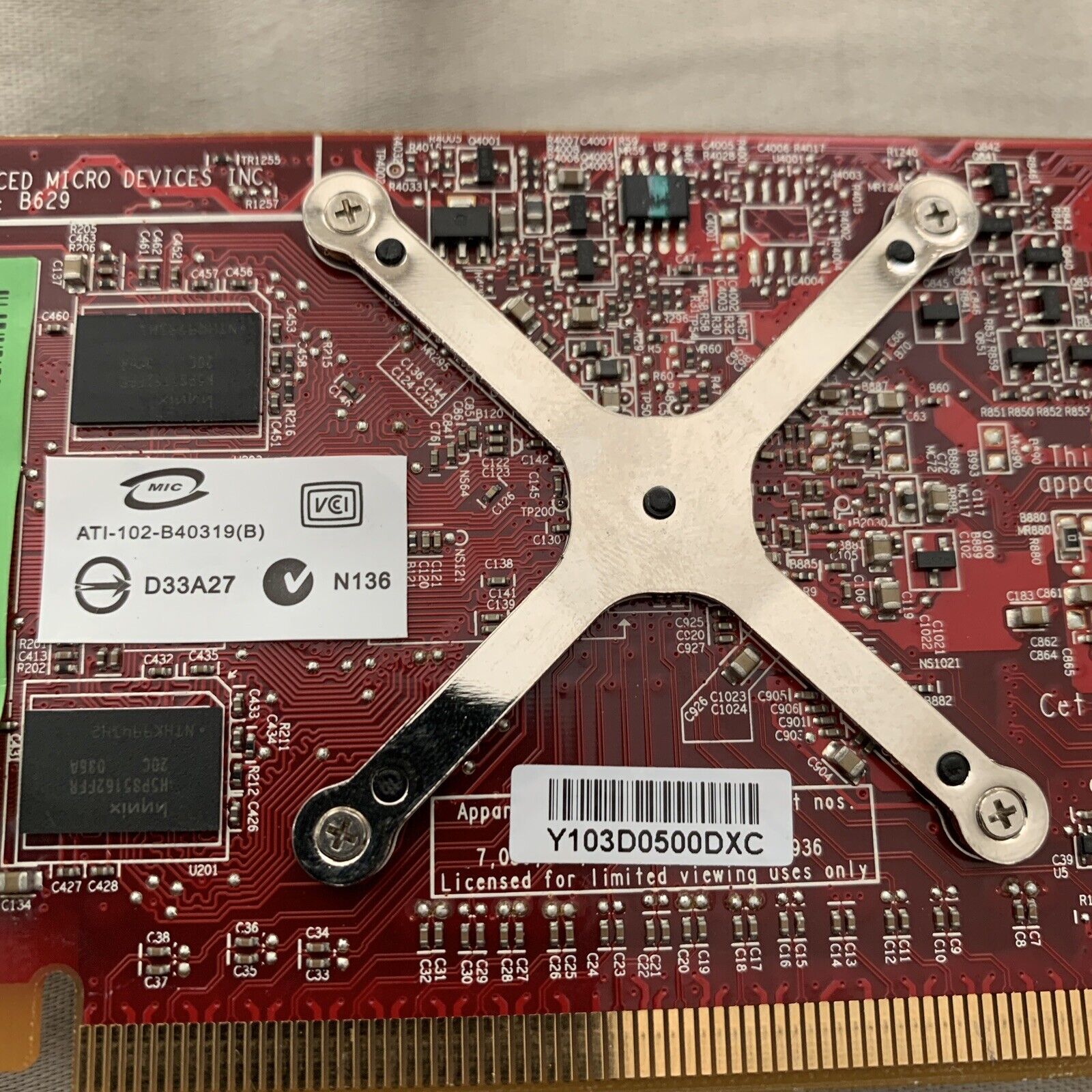 DELL ATI Radeon HD3450 256MB PCIe x16 DMS-59 Low Profile Video Card Y103D 0Y103D