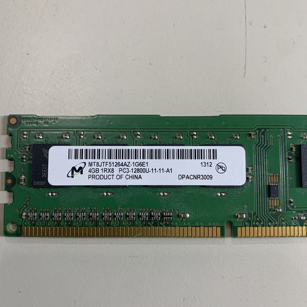 MICRON MT8JTF51264AZ-1G6E1 4GB DDR3-1600 PC3-12800U TESTED DESKTOP RAM