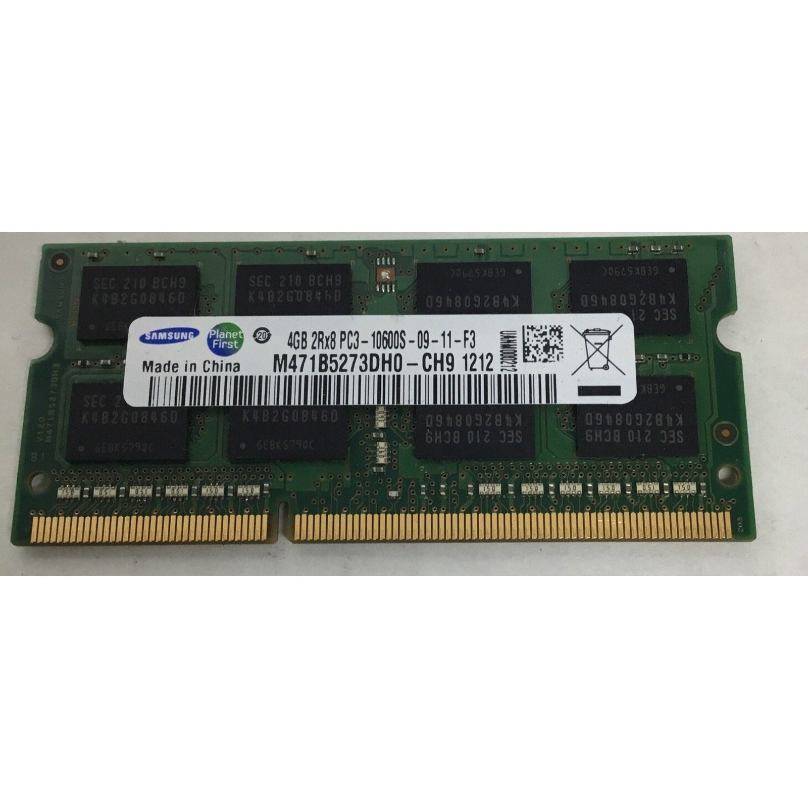 4GB DDR3-1333 SODIMM Samsung M471B273DH0-CH9