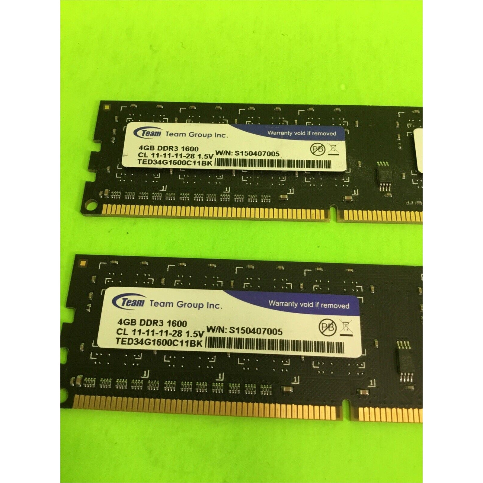 Team Group 8GB (2x4GB) DDR3-1600 TED34G1600C11BK