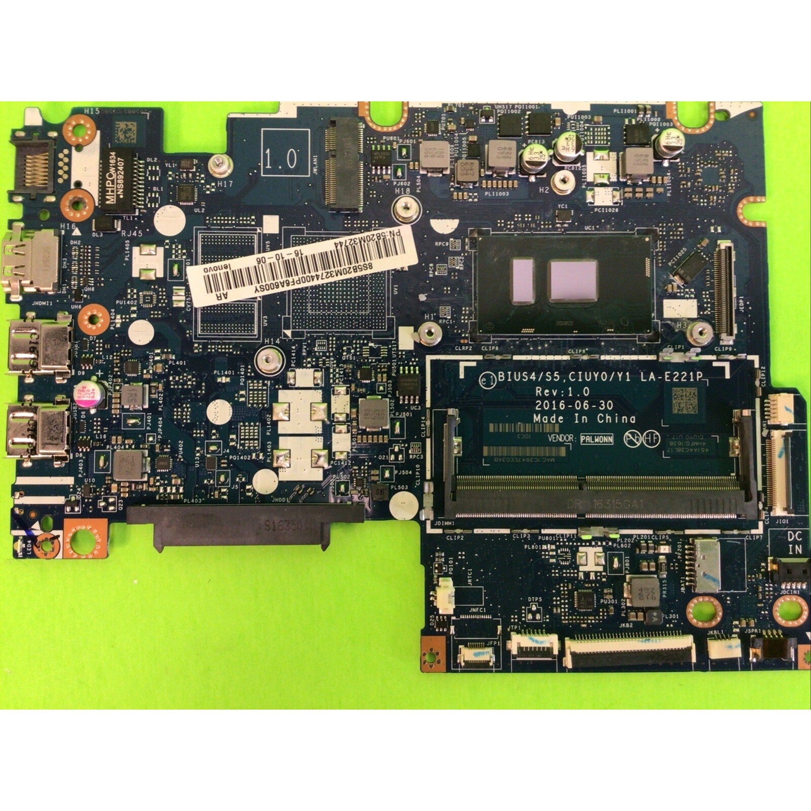 Lenovo IdeaPad Flex 4-1480 i5-7200U Motherboard LA-E221P