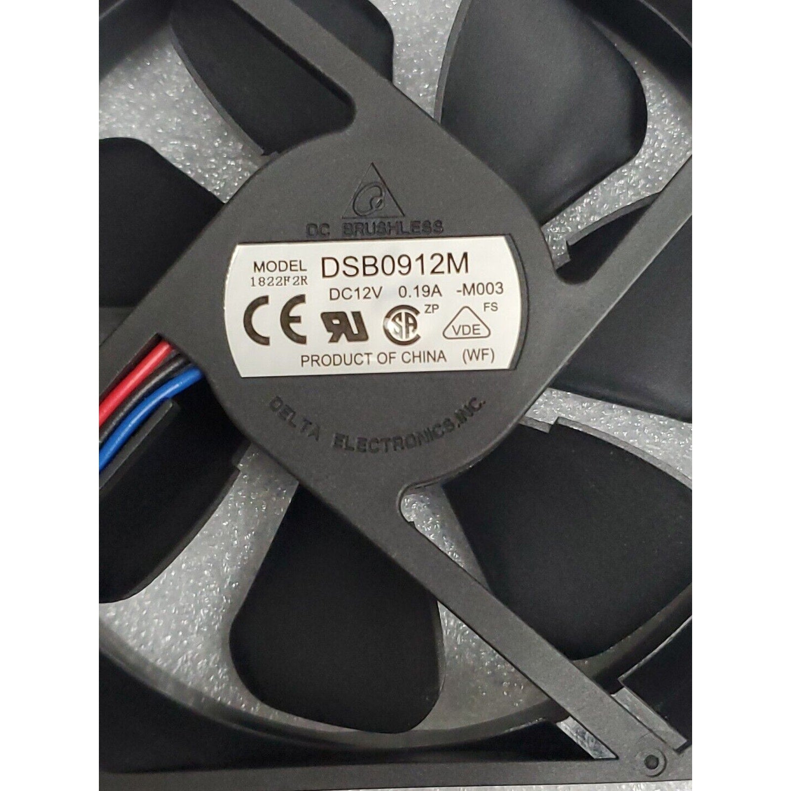 Delta DSB0912M HP/Dell 92 mm 3-Pin 12V 0.19A Black Cooling Fan