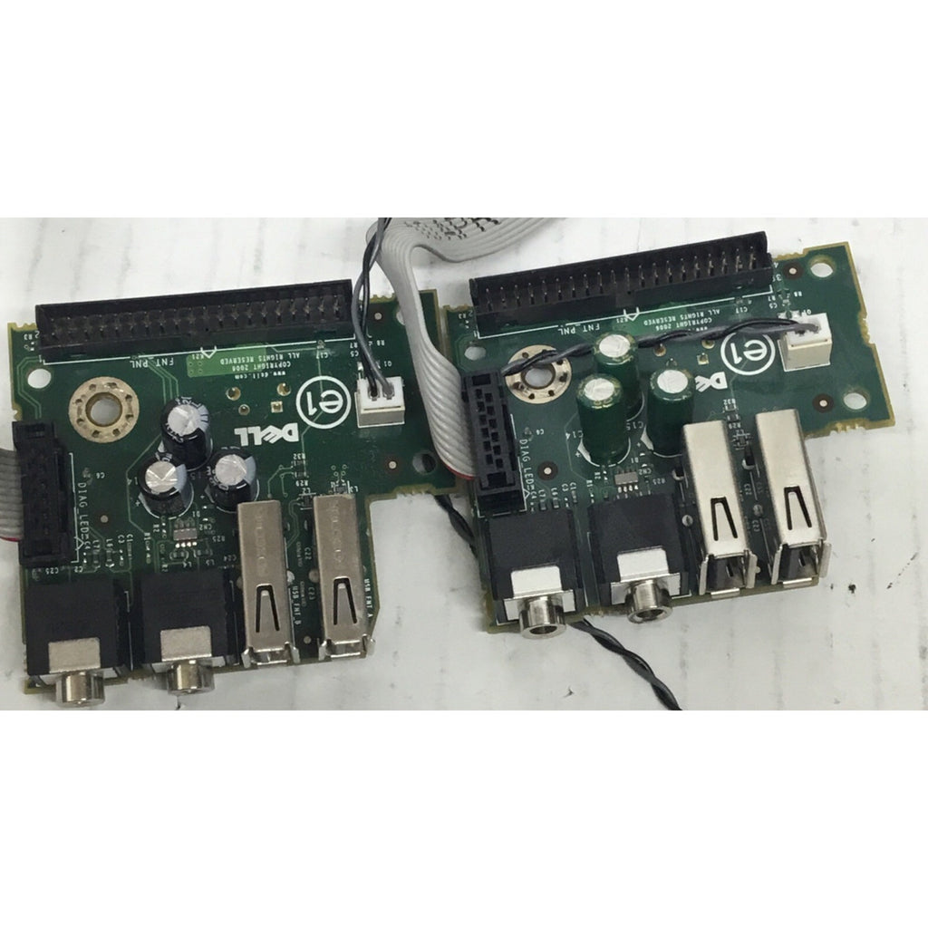 Lot of 2 Dell UF888 0UF888 OR 0XW055 XW055 0GX402 USB Audio I/O Panel Assembly