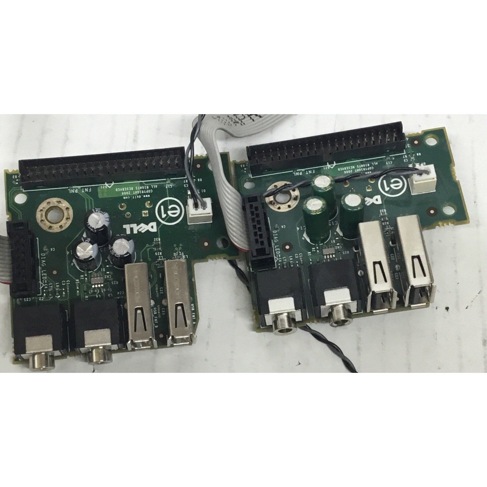 Lot of 2 Dell UF888 0UF888 OR 0XW055 XW055 0GX402 USB Audio I/O Panel Assembly