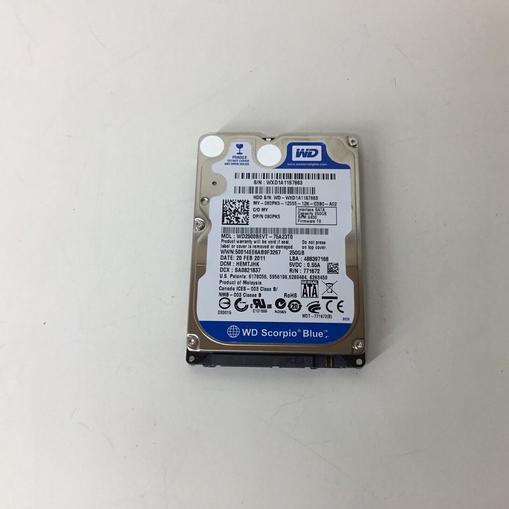 WD2500BEVT-75A23T0 Western Digital Scorpio Blue 250GB 5400RPM Drive