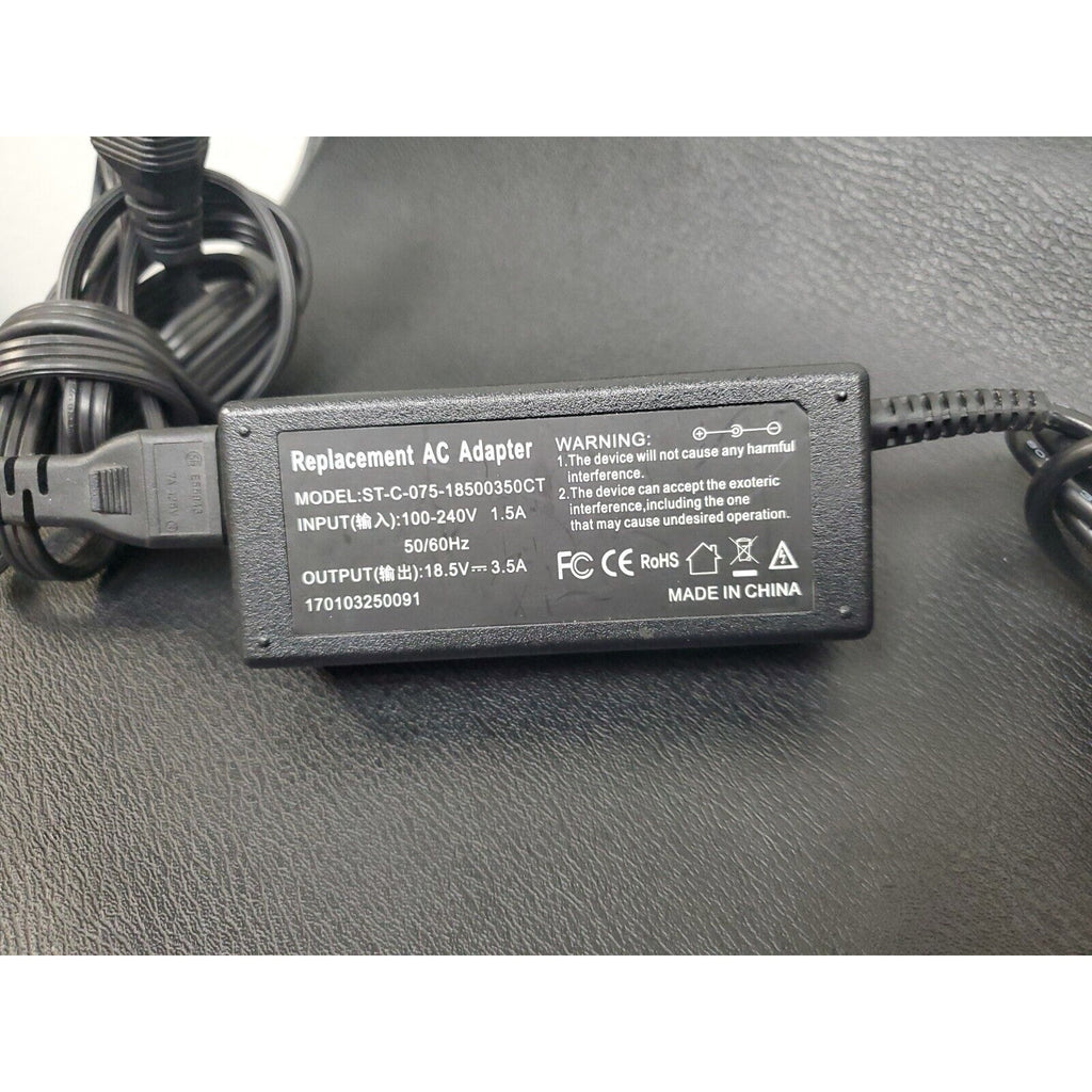 HP COMPAQ 18.5V 3.5A 65W REPLACEMENT AC ADAPTER ST-C-075-18500350CT 170103250091