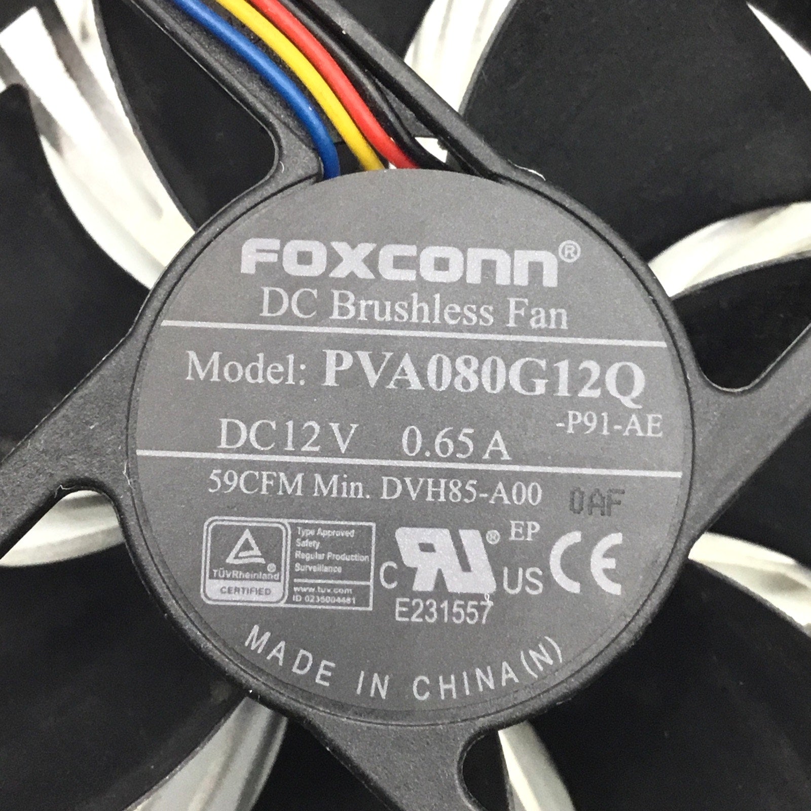 HP Foxconn PVA080G12Q 12V 0.65A 80mm 8025 4Pin CPU COOLING FAN