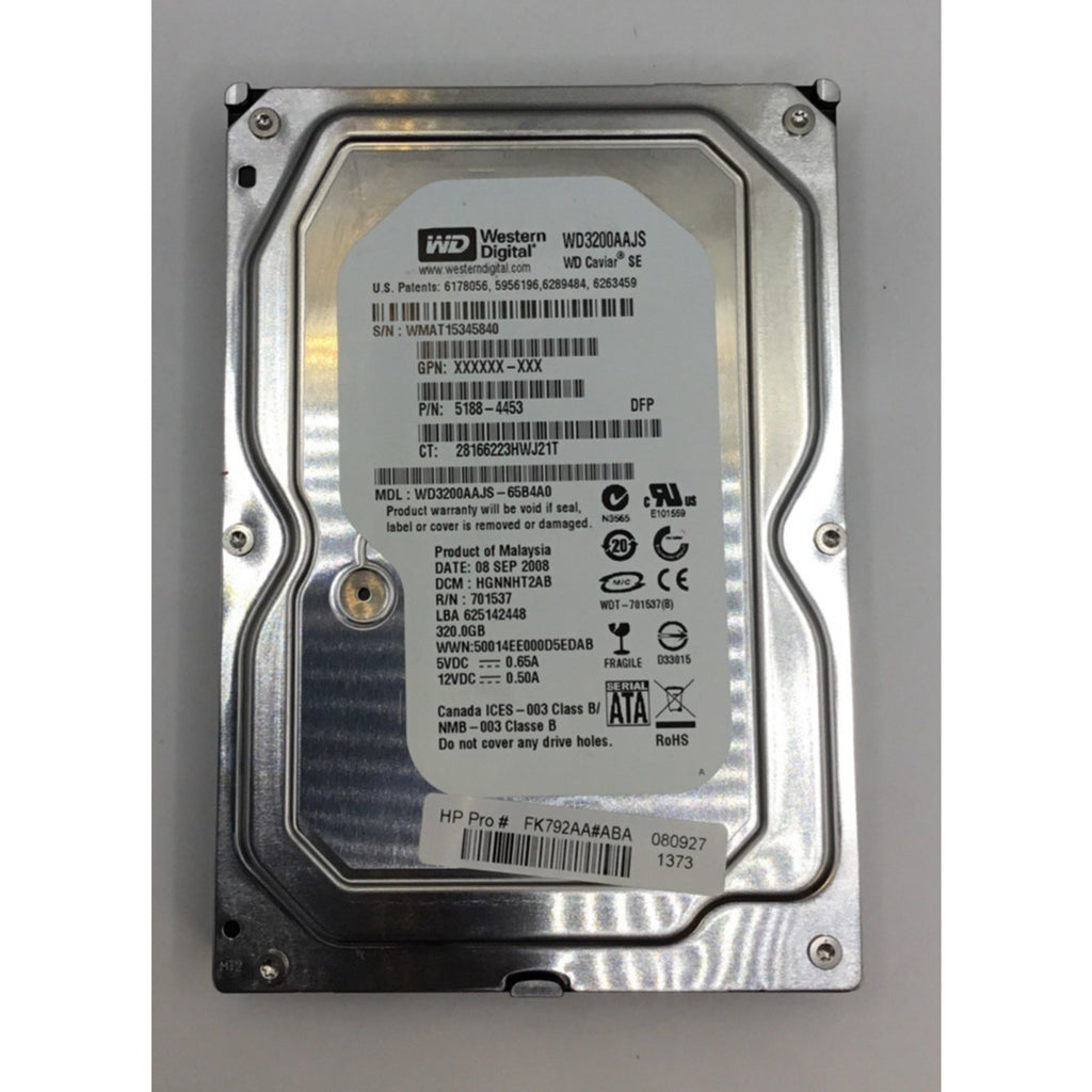 Western Digital Caviar 320GB Internal SATA 7200RPM 3.5" HARD DRIVE - WD3200AAJS