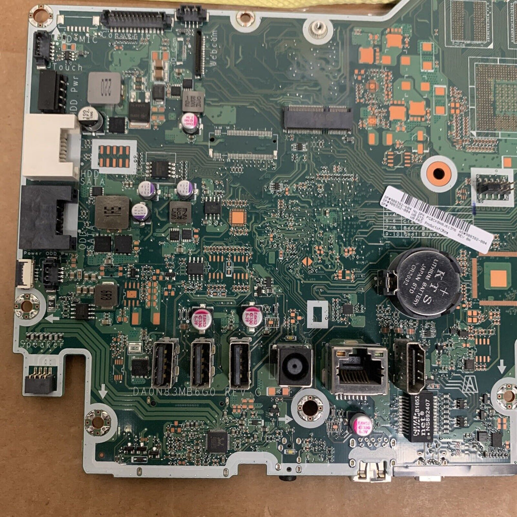 HP 24-B016 908382-604 DA0N83MB6G0 REV:G AIO Motherboard - Bad/For Parts Only