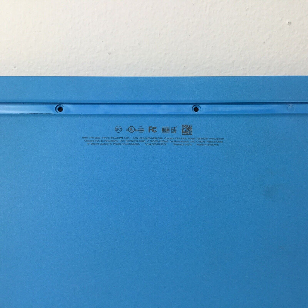 HP Stream 14-AX010WM TPN-Q183 Bottom Cover Case Enclosure Blue