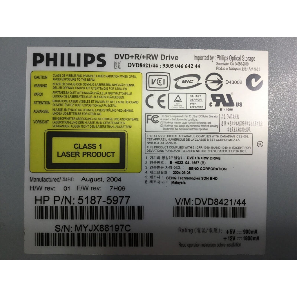 Philips DVD+R/+RW Drive HP P/N: 5187-5977