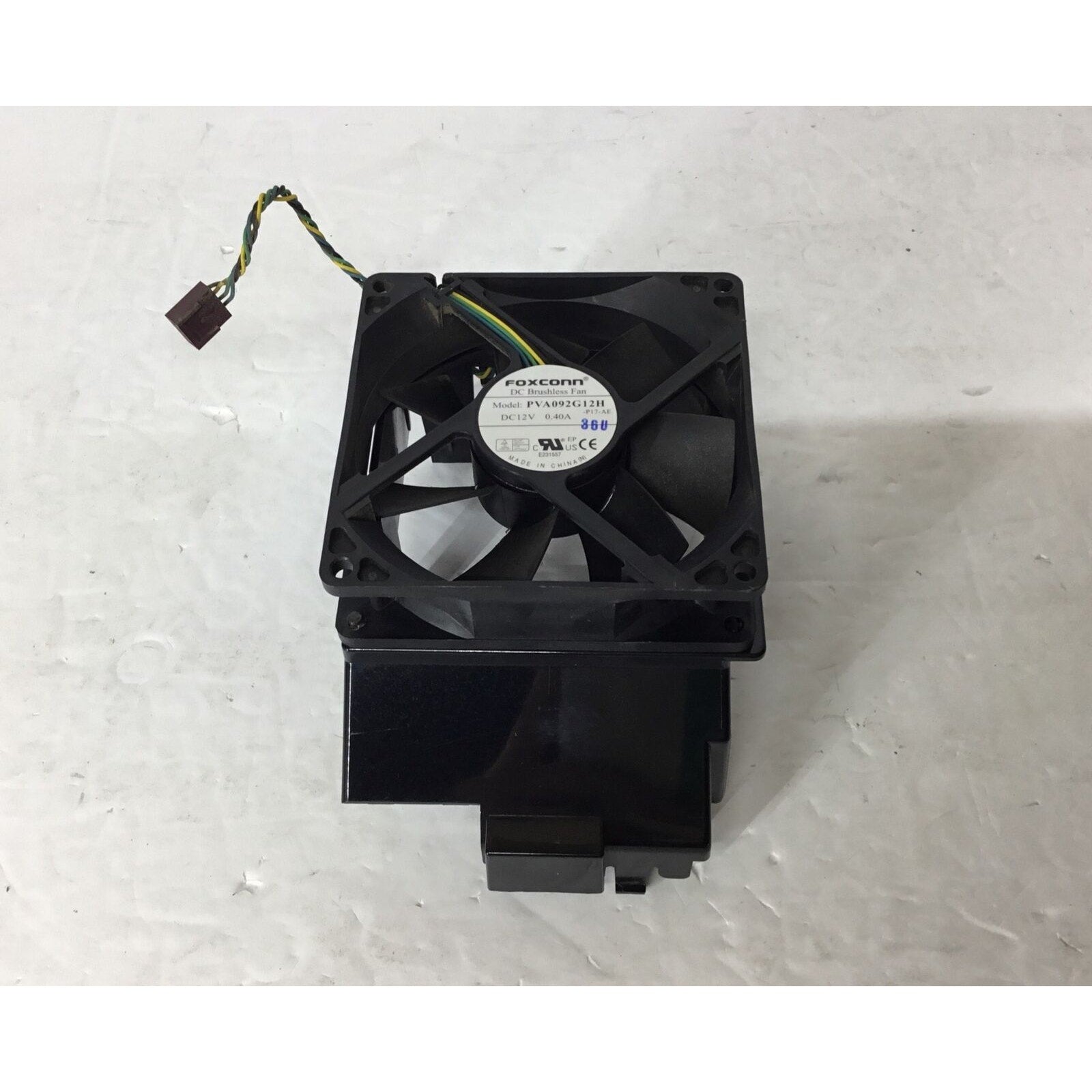 HP FOXCONN DC 12V Brushless 4 Pin Fan PVA092G12H With Mount