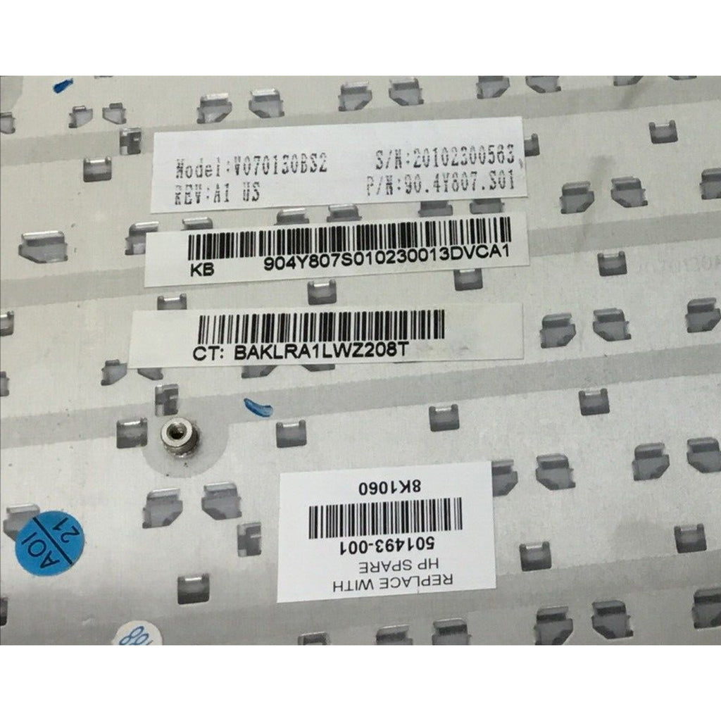 Genuine HP Elitebook 2730p Laptop Keyboard V070130BS2 90.4Y807.S01 501493-001