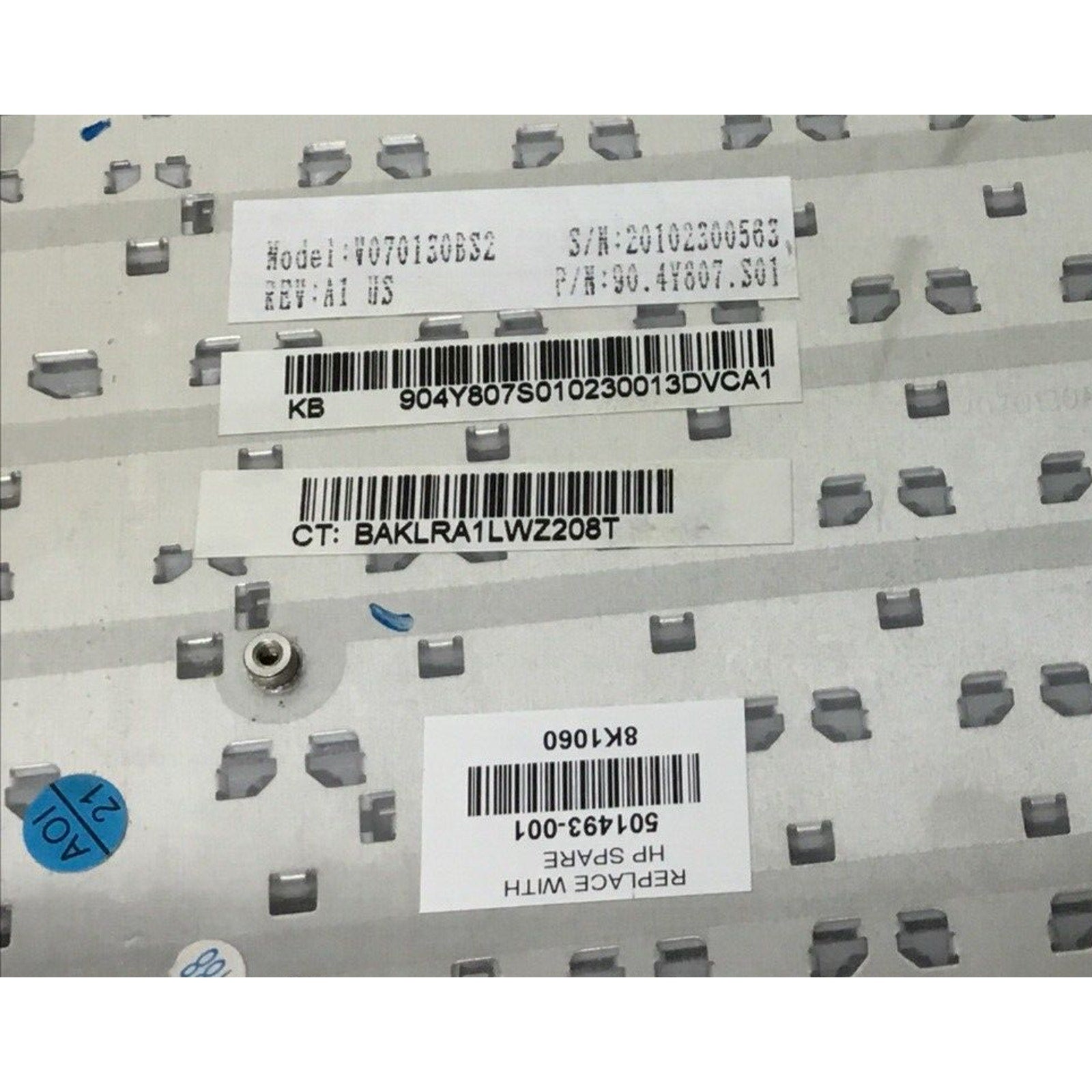 Genuine HP Elitebook 2730p Laptop Keyboard V070130BS2 90.4Y807.S01 501493-001