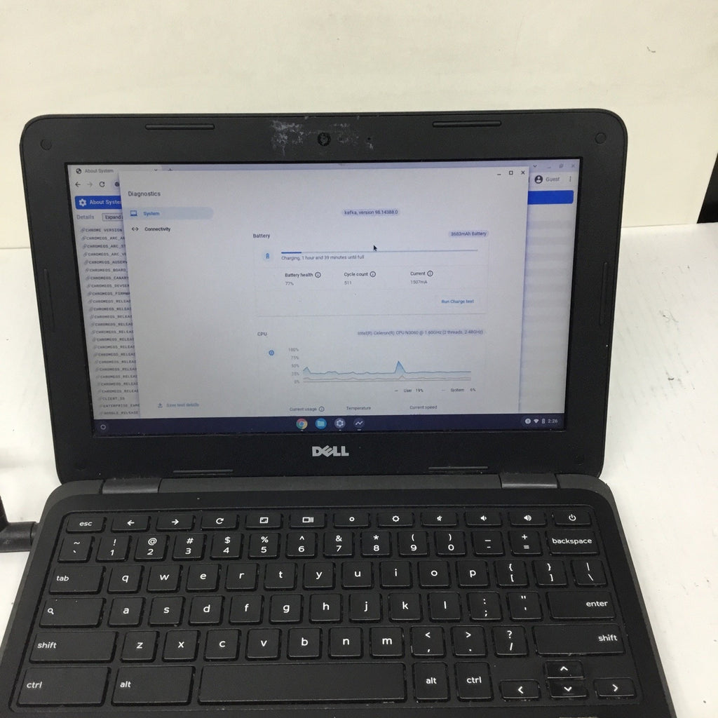 Dell Chromebook Laptop Inspiron 3181 Model P26T