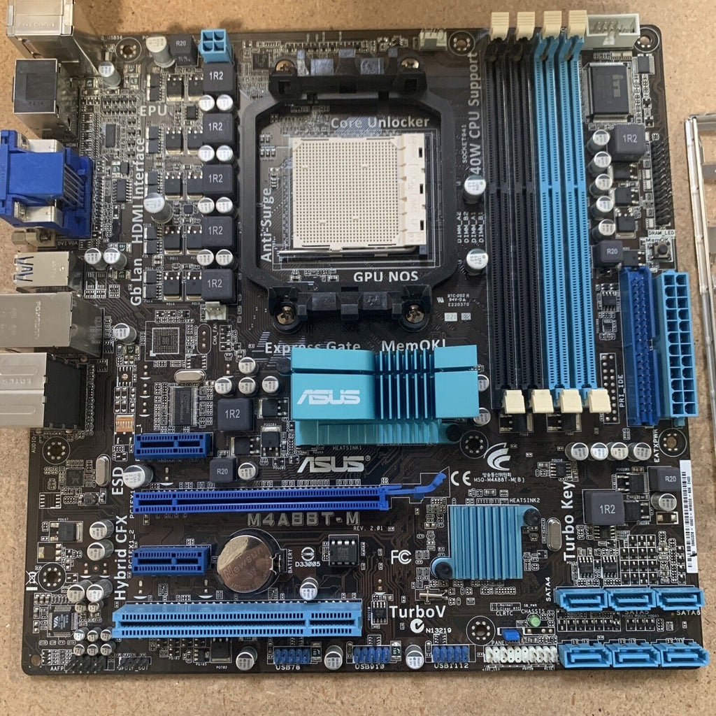 ASUS M4A88T-M R2.01 Socket AM3 AMD Motherboard With I/O Shield