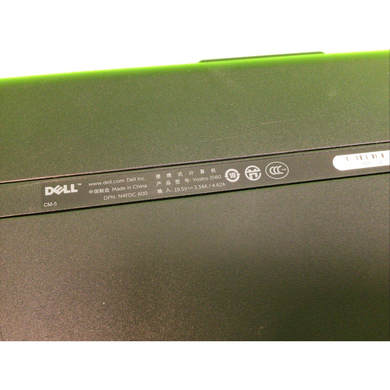 Dell Vostro 3560 Core i3-2370M 2.40GHz 4GB RAM 120GB SSD FOR PARTS or REPAIR