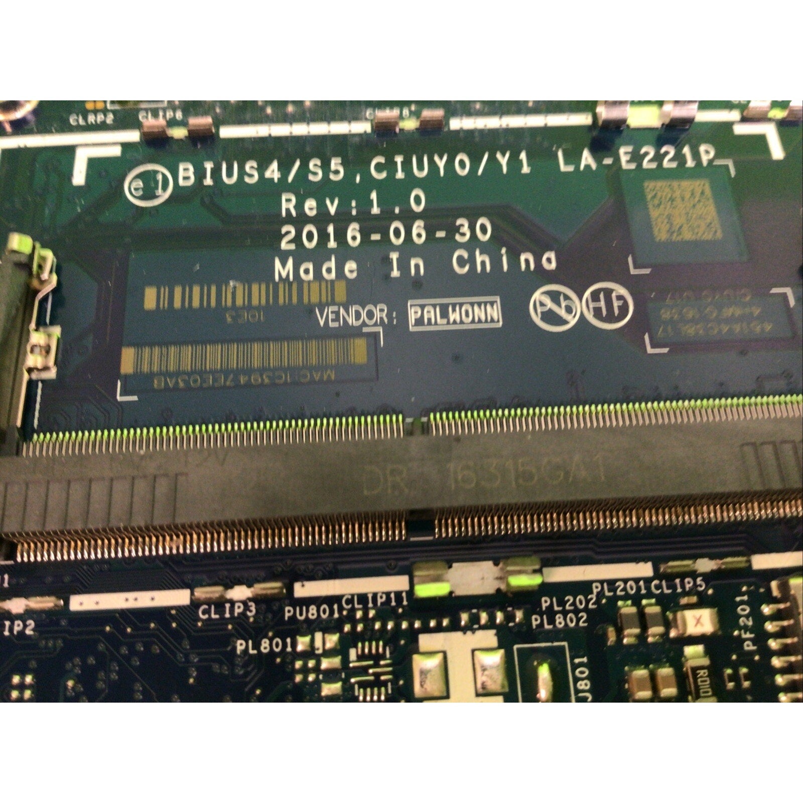 Lenovo IdeaPad Flex 4-1480 i5-7200U Motherboard LA-E221P