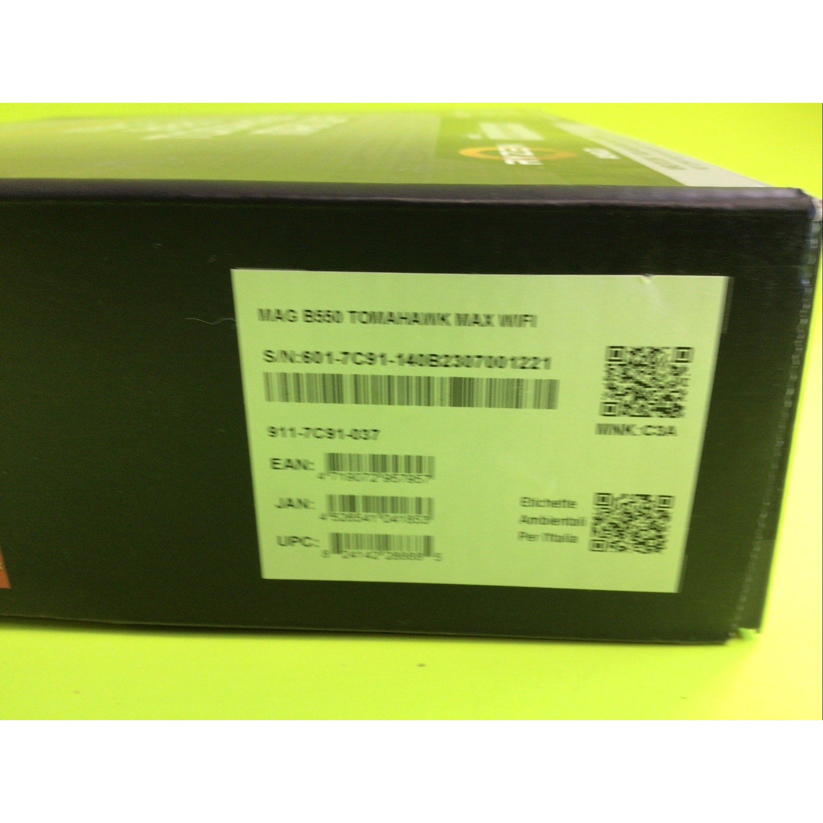 MSI Mag B550 Tomahawk Max Wi-Fi BOX ONLY