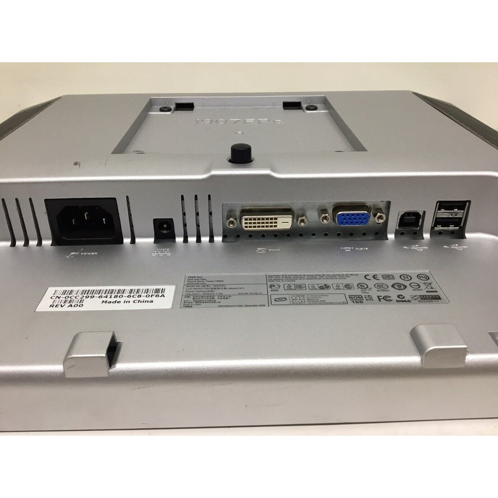 READ LOT OF 2 Dell 1907FPc 19" DVI 720p Rotating LCD Monitor w/USB 2.0 Hub Black