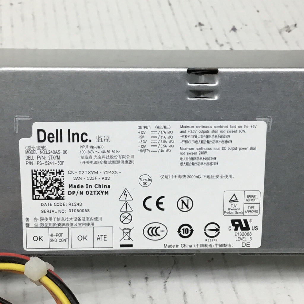 DELL OPTIPLEX 990 3010 7010 9010 SFF 240W POWER SUPPLY H240AS-01 DP/N 0PH3C2