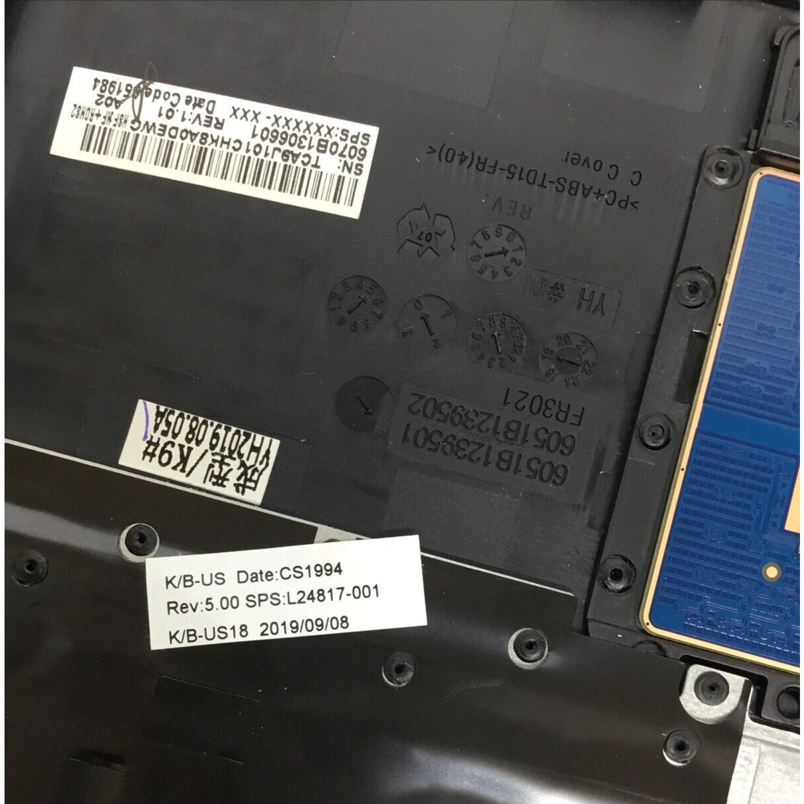 Parts Only HP Pavilion 14-CF1011DS Grey Palmrest Keyboard Touchpad L24818-001