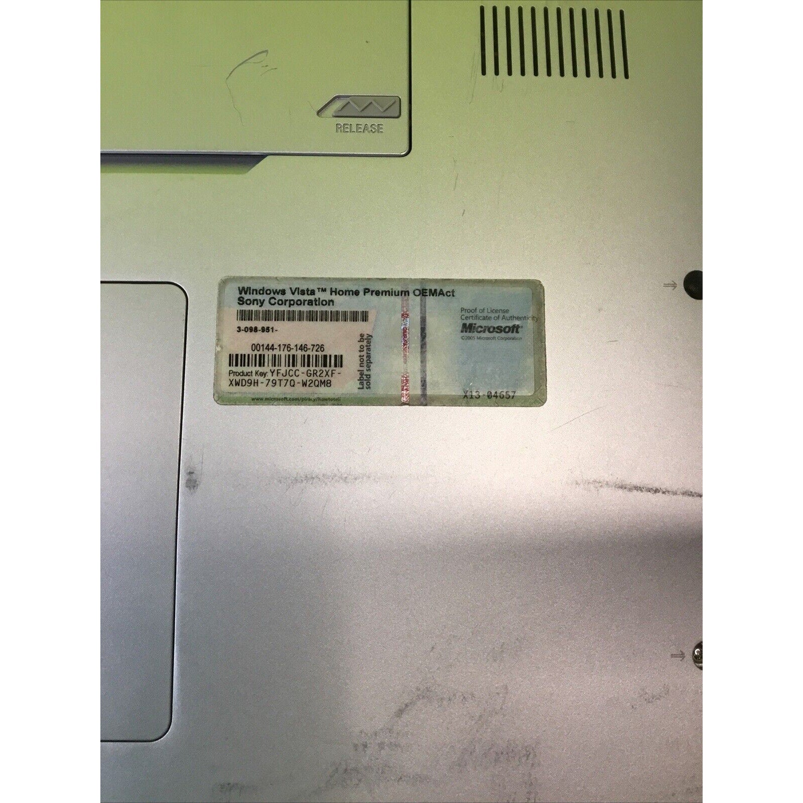 Sony Vaio PCG-392L Laptop FOR PARTS REPAIR or RECYCLE