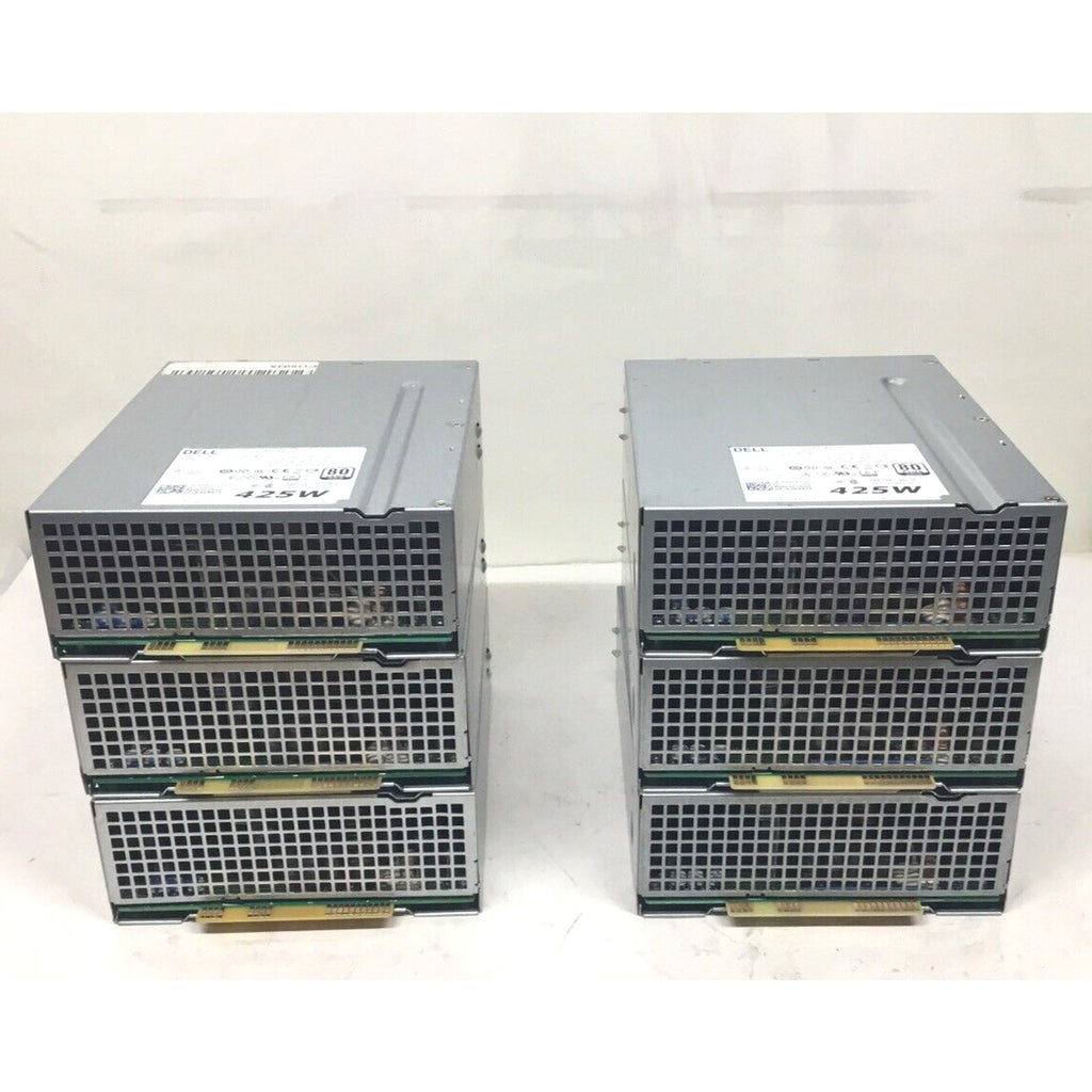 LOT of 6 Dell Part DNR74 T3600 T3610 425W Workstation Power Supply D425EF-02