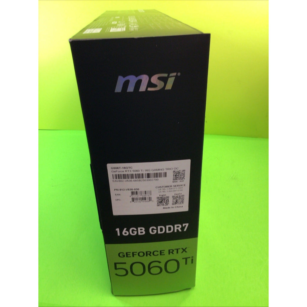 MSI RTX 5060 TI Gaming Trio Retail Box Only