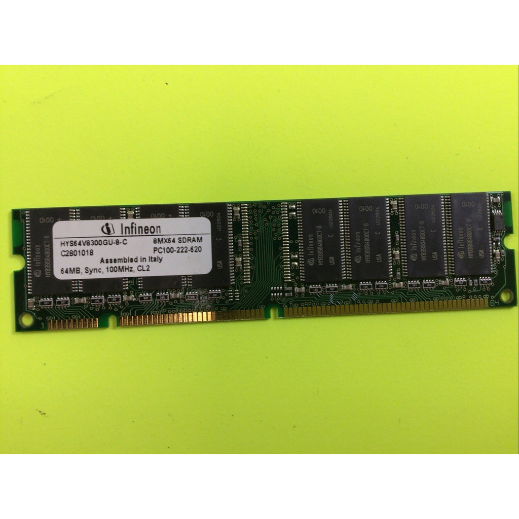 Infineon HYS64V16300GU-8-C 64MB SDRAM PC100-222-620 Desktop RAM DIMM Memory