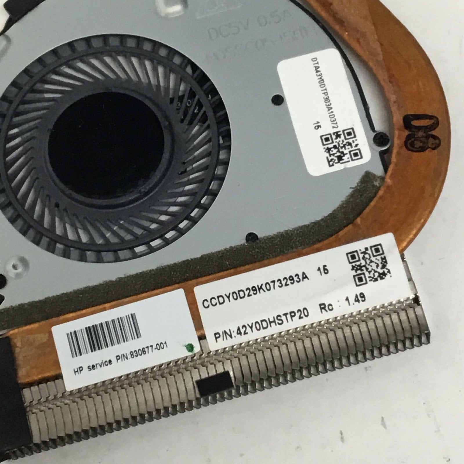 HP Spectre x360 13-4116dx Series Cooling Fan + HeatSink 806504-001 830677-001