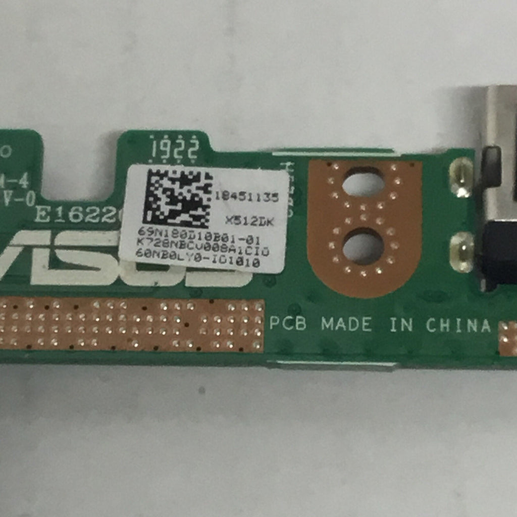 Genuine Asus Vivobook F512D / F512DA USB Board w/ Cable P/N 69N180D10B01