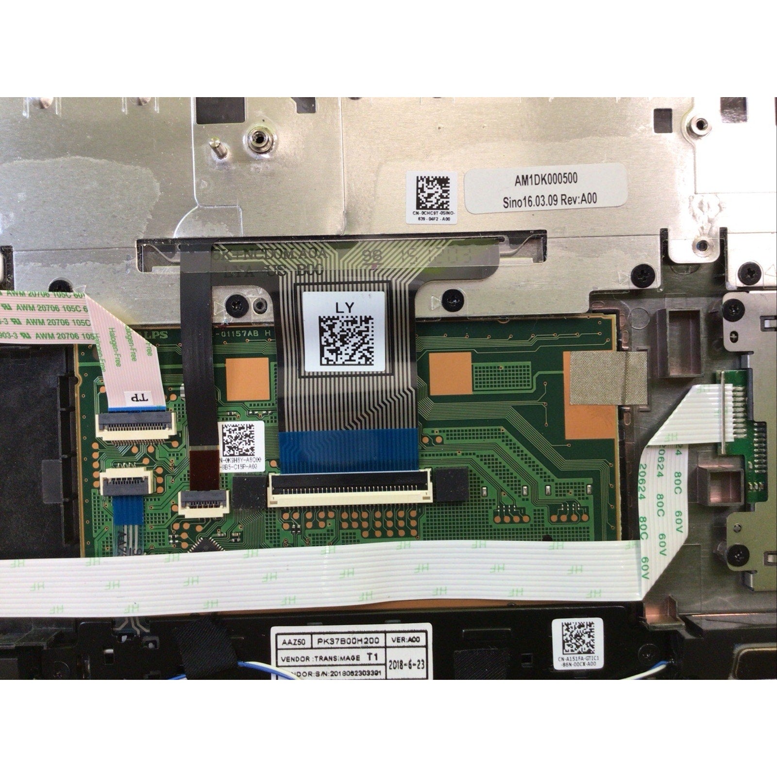 Dell Latitude E7270 Laptop Palmrest Touchpad Keyboard 0THXPK FOR PARTS or REPAIR