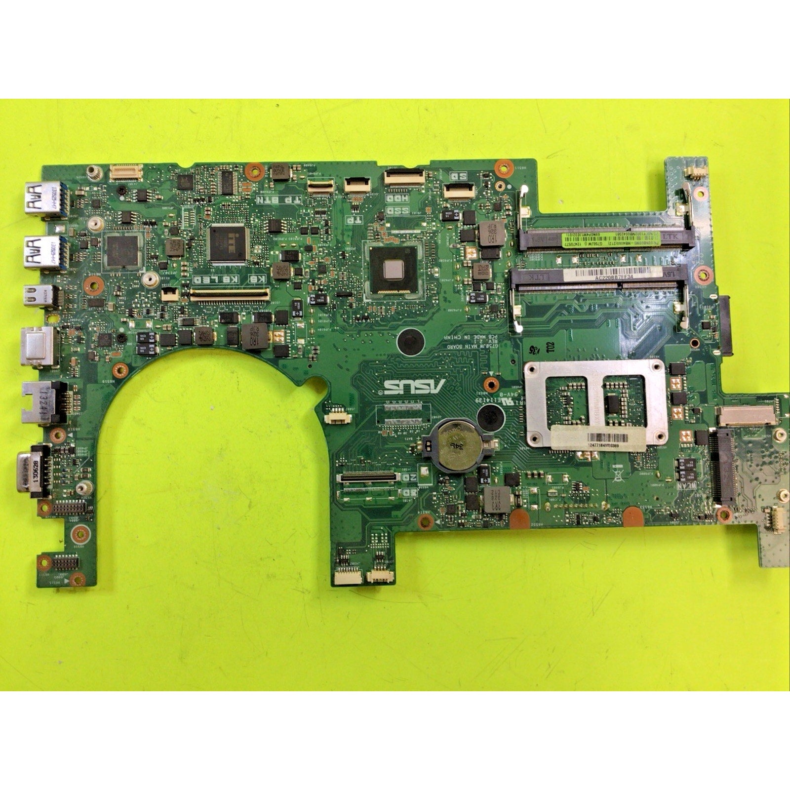 Asus G750JW Laptop Intel i7-4700HQ 2.4Ghz CPU Motherboard 60NB00N0-MB2020