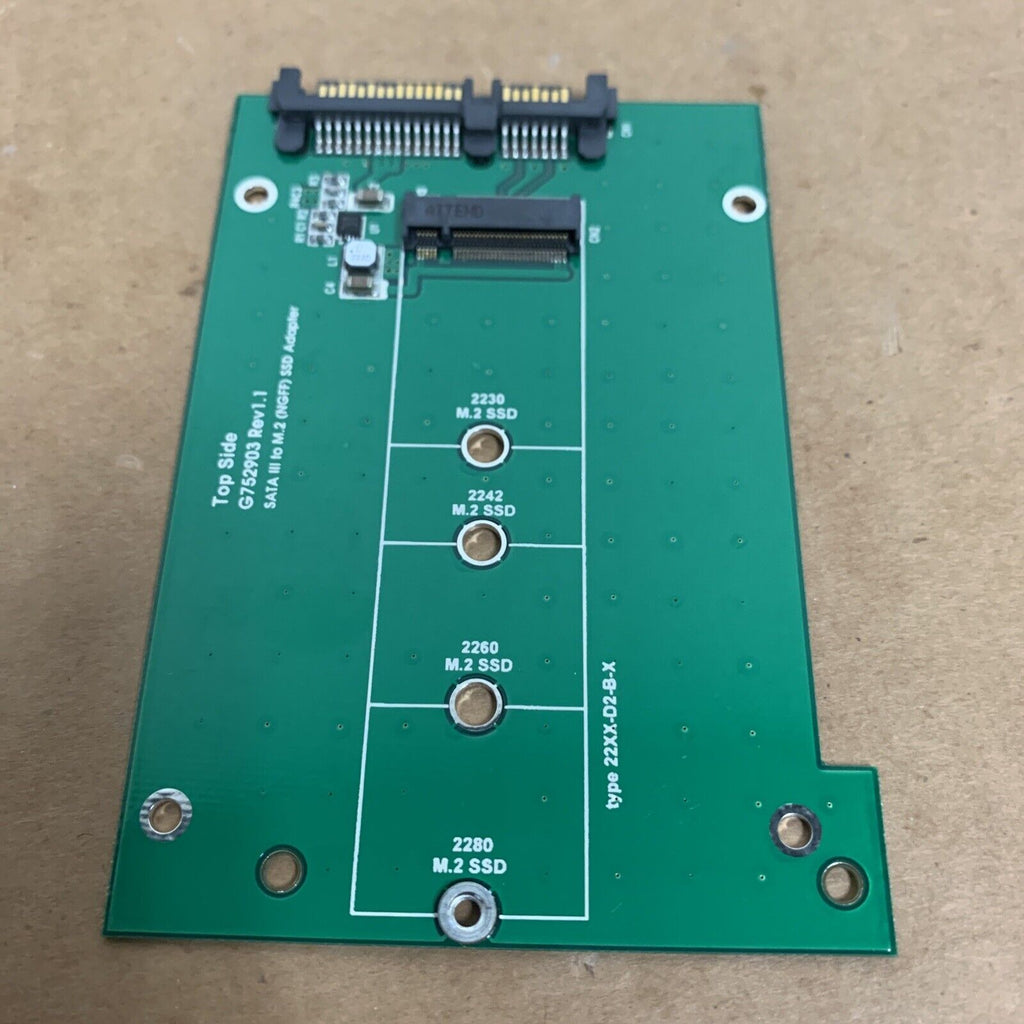 Syba M.2 (NGFF) SSD to SATA III Board Adapter. Multi Size Fit - SY-ADA40086